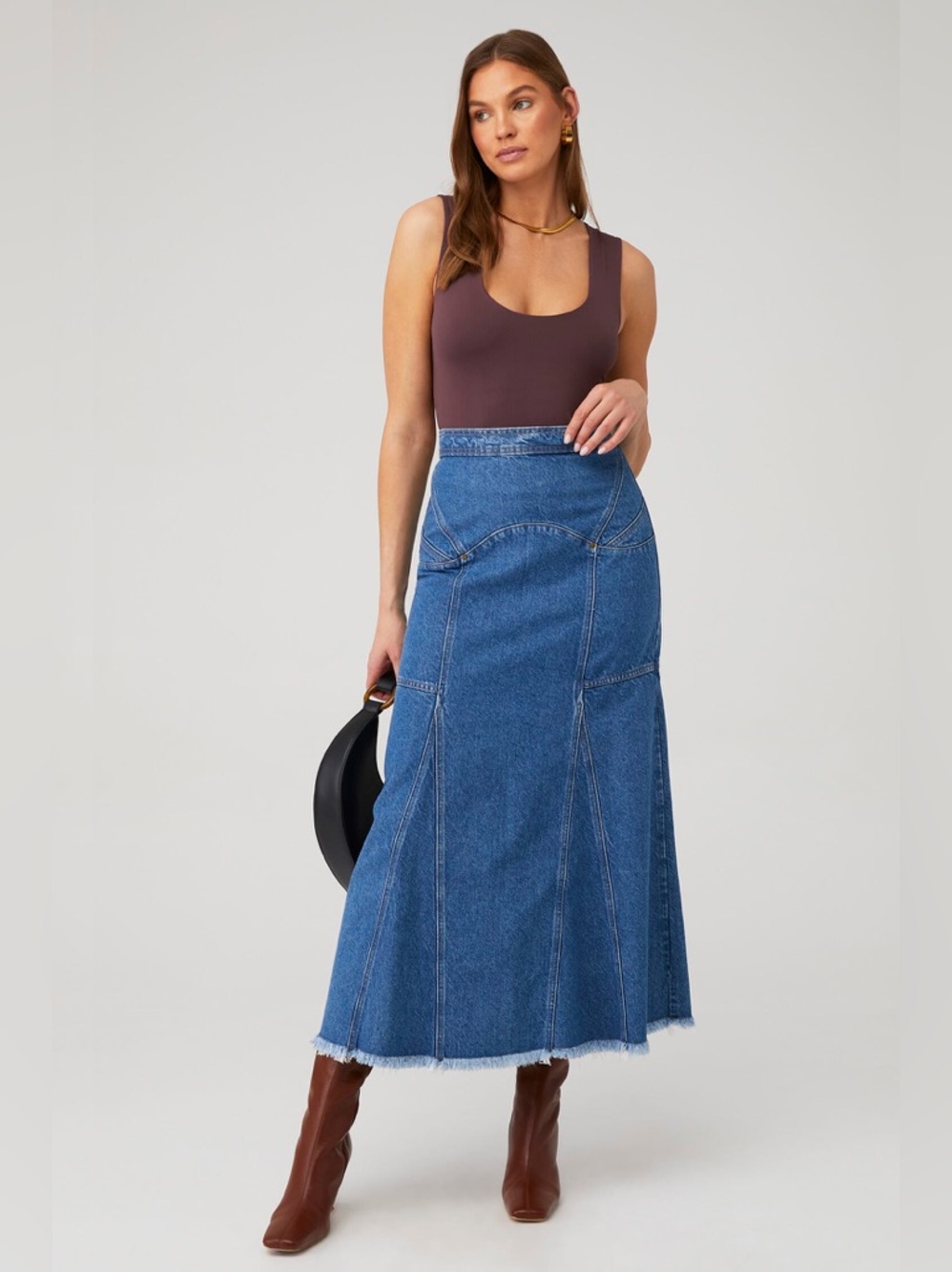 SPELL MUSE DENIM MAXI SKIRT
Size XS retails $229